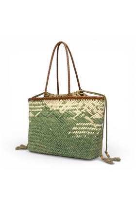 Borsa Gianni Chiarini in paglia intrecciata naturale pistacchio. GIANNI CHIARINI | 11312-WILLOW